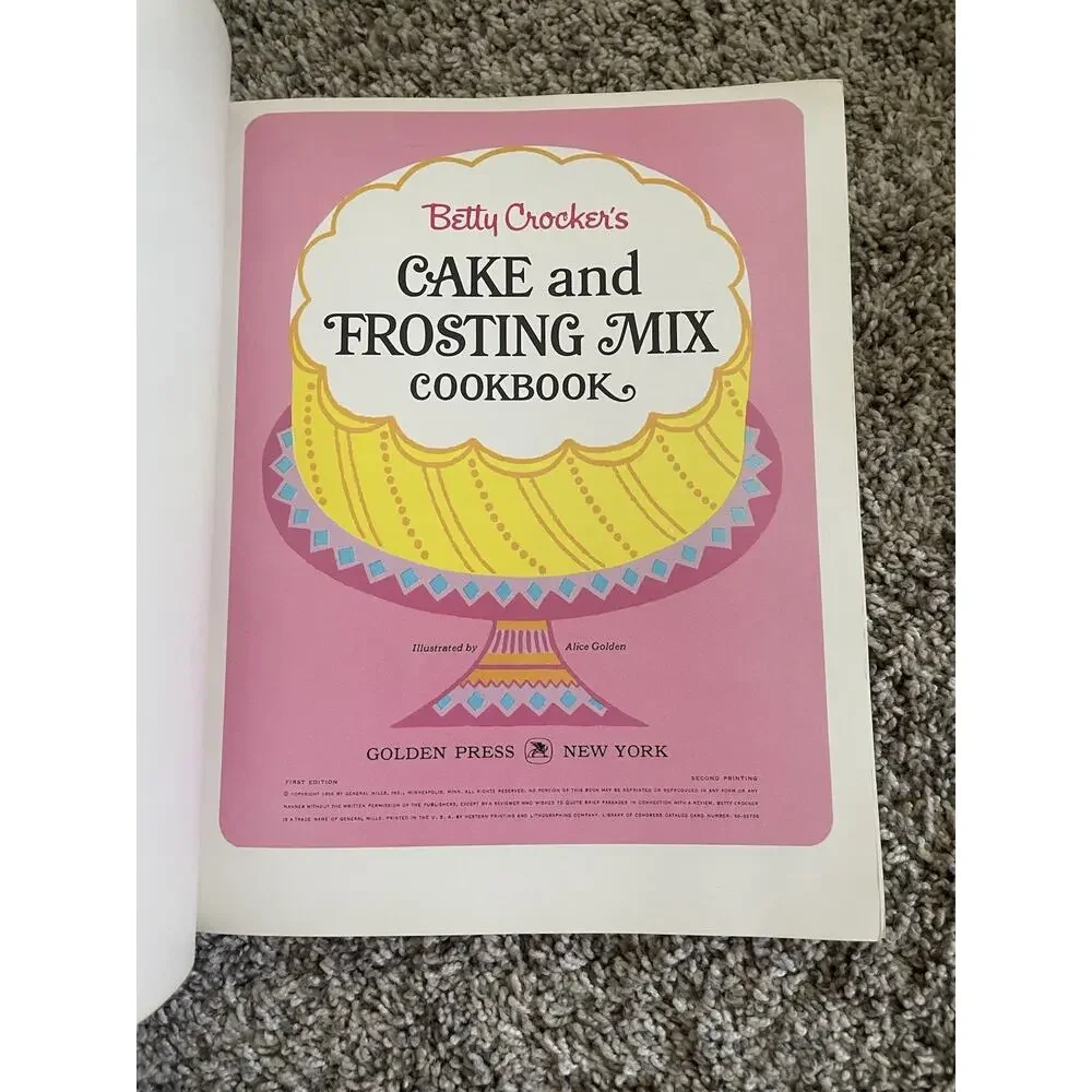 1966 Betty Crocker’s Cake and Frosting Mix Cookbook 1st Edition 2nd Printing
